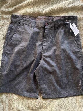 NWT • O'Neill Charcoal Pinstripe Boardshorts